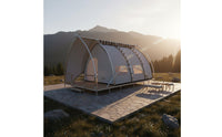 Outdoor Camping Villa Waterproof Steel Frame Tent House Water Repellent Luxury Cabin Tent for Campsite Managers, Hoteliers, Campsites