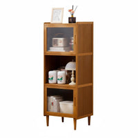 With Doors Floor-Standing Display Hutch particleproof Multi-Tier Storage Tower Modern Design bookshelf Large Capacity for Book Lovers, Homeowners, Office Workers, Living Room, Study, Bedroom