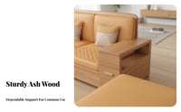 Straight-Line Sofa with Drawers sturdy Wood Frame Living Room Furniture two-seasonSeason Use Household Seating for Homeowners, Families, Home, Lounge Area