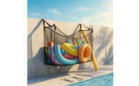 accessibleTop Pool Buoyant Storage Bag Rectangular Hanging Pool Toy Bag Roomy Lightweight for Fence