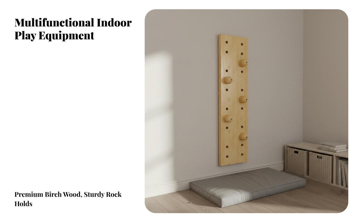 Kids Climbing Wall Non-Slip Holds Child Climber Climbing Wall Develops Motor Skills for Young Children, Parents, Kindergarten, children's Room