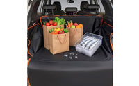 Pet Trunk Mat Raised Sidewall Waterproof Trunk Liner Cargo Area Liner Coated Material Pet Cargo Mat Orange Edging