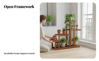 Floor-Standing Multi-Tier Plant Stand Sturdy and Long-Lasting Multi-Tier Flower Rack Space-Saving Indoor Furniture Strong Load-Bearing for Gardeners, Homeowners, Renters, Living Room, Balcony, Bedroom, Hallway