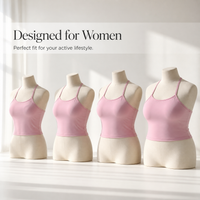 Women's Breathable Yoga Sports Bra Tank Top with Built-in Chest Pad for Running & Cycling