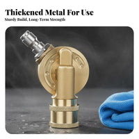 Easy Installation 1/4 Inch Quick Connect Adapter Universal Fit Adjustable Angle Nozzle Adapter Secure Ball Lock Design Pivoting Pressure Washer Coupler Long-Lasting Brass Construction for Car Washing