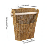 Rattan Toilet Use Paper Holder Slightly Tapered Woven Bathroom Basket Decorative