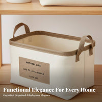 foldable textile container Built-in Handles foldable textile Box Sturdy Frame