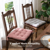 Chair Pad with Ties Easy to Clean Dining Chair Seat Pad Sturdy Square Seat Cushion with Ties for Homeowners, Students, Indoors, Living Room, Patio