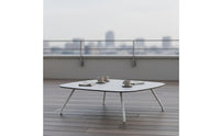 Aluminum Patio Sofa Set Waterproof Balcony Sofa and Table Set Sun Resistant Simple Design for Hotel, Villa