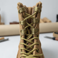 1:6 Soldier Boots Stitched Construction Soldier Figure Boots Tall Shafts