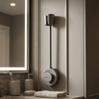 Suction Cup Hair Dryer Holder Hands Unrestricted Bathroom Accessory