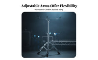 Double-Brace Tripod Snare Stand Padded Arms Adjustable Snare Drum Stand
