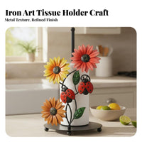 Blossom Paper Towel Holder Hand-Painted Details Winged Beauty Paper Towel Stand
