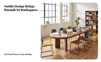 Modern Design Oval Boardroom Table Simple Design Oval Conference Table Sturdy Legs Office Furniture Stable Support for Business Professionals, Teams, Executives, Collaboration Space
