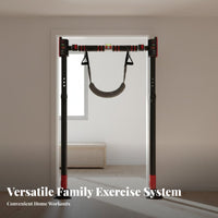 Damage-without Damage Doorway Pull Up Bar Wall-Friendly Design Adjustable No-Drill Pull-up Bar High Load Capacity Versatile Use for Adults, Kids, Indoor