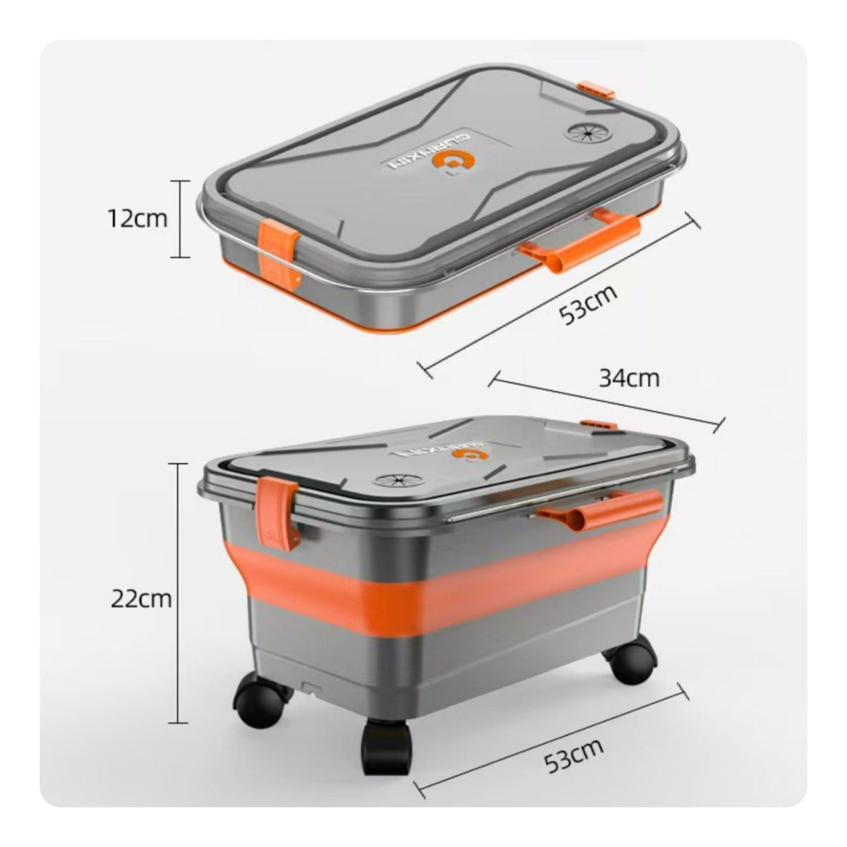 Multi-Purpose Portable Water Carrier with Wheels 22L Folding Water Container Collapsible Rolling Storage Bin for Car Washing, Fishing, Camping, Outdoor