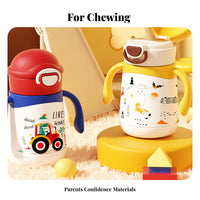 Leak-Proof Toddler Straw Cup Safe Toddler Straw Bottle Drop-Resistant for Toddlers, Child S 6+ Months, Preschool, Playground, Home Use