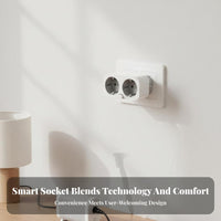 16A Time Management Feature Function Smart No Hub Required Remote Control Outlet for Tech Enthusiasts, Families, Home Office, Bedroom, Kitchen