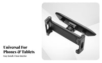 Headrest Mount with Hook 2-in-1 Design Car Seat Rear Ph Single Holder Adjustable Rear Seat Ph Single Holder Easy Installation
