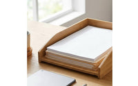 Letter Tray Bamboo Stackable Letter Tray Stackable Desk Organizer Slanted Front accessibleTop
