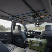 2 Pieces Car Rod Carrier Straps Nylon Vehicle Fishing Pole Carrier No Required Vehicle Fishing Rod Rack for Anglers, SUV, Van, Travel