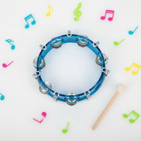 8 Inch Tambourine Easy to Play Tunable Tambourine Bright Audio Percussion Instrument for Music Classroom
