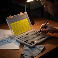 O Seal Kit Case Transparent Compartment Box with Dividers Portable for Plumbers, Mechanics, Plumbing Repair, Workshop