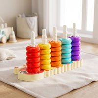 Child-Centered Caterpillar Stacking Toy Early Learning Stacking Toy with Spiral Posts Fine-Motor Colorful for Tabletop Activity