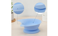 Pet Bowl with Suction Cup Easy-Clean Silicone Pet Bowl One-Piece for Cats, Floor, Travel