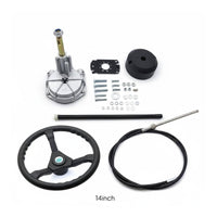 Easy Installation Outboard Steering System Cable Steering Set Minimal Feedback Outboard Engine Control Kit High Strength