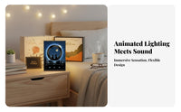 tap Controls vinyl turntable design Speaker light Multifunctional Design Speaker light Combo Bluetooth Connectivity Night Light Vintage Inspired for Gift Givers, Music Lovers, Bedroom, Nighttime, Living Room, slumberice