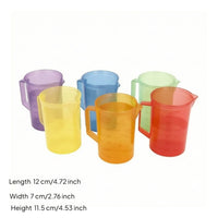 6 Pieces Plastic Measuring Cups Graduated for Sensory Table, Classroom, Teachers