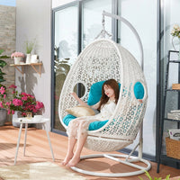 PE Rattan Hanging Chair, Modern Minimalist Hammock Chair, Indoor & Outdoor Use