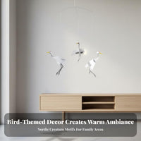 Dynamic Balance Balancing Bird Mobile Minimalist Design Flying Bird Mobile Elegant Design for Homeowners, Parents, Living Room, Study