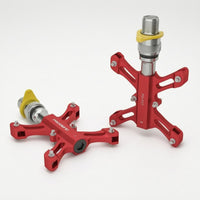 Aluminum Alloy Quick-Release Pedals Sealed Bearings Flat Platform Pedals CNC-Machined Quick-Release Pedal Cutout Slots