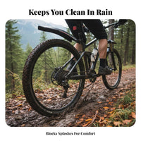 2 Pieces Front and Rear Bike Mudguard Set Easy to Install Front and Rear Mudguard Set Mountain Bike Spray Guard Long-Lasting