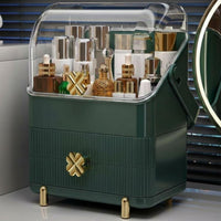 Portable Cosmetic Case with Lid Large Capacity Multi-Compartment cosmetic Box