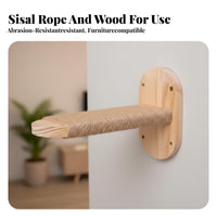 mounting surfaceMounted feline Climbing Rope Suction holder Mount 4-Step feline Stairway Built-in shreding Surface Pet Furniture for Apartment Dwellers, Indoor, Indoors