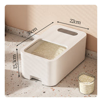 Airtight Seal Rice Storage Container Sliding Lid Rice Bin Food Grade Material for Kitchen, Pantry