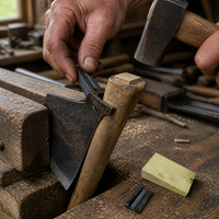Hoe Handle Wedge and Plug Set for Agricultural Tools