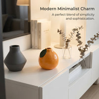 Home Decoration Ceramic Fruit Ornament for Living Room Decor, Minimalist Design Figurine with Single-Color Glazed Finish