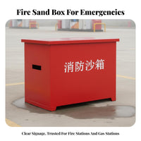 Fire Sandbox Large Capacity Fire Sand Storage Box Thickened Steel Plate for Warehouse Managers, Business Owners, Factories, Warehouses, Public Places