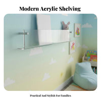 Transparent Surfacemounted Rack Damagecostless Mounting Installation Transparent Picture Shelf Easy to Install Adaptable Use
