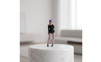 1/64 Scale Female Miniature Figure Detailed Short Haired Lady Figure Lifelike Female Figurine Collectible for Collectors