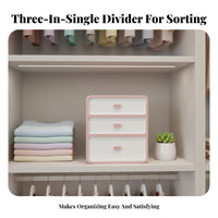 3 Pieces Underwear Organizer Set Compartmentalized Home Organization for Parents