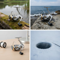 Portable Micro Fishing Reel Ergonomic Micro Compact Revolving Reel Non-Slip Powerful for Anglers, Travel
