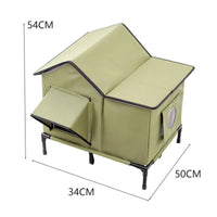 Heated Cat House Thermal Insulation Weatherproof Cat Shelter Foldable Waterproof Pet Shelter for Garden
