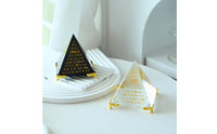 Faceted Pyramid Ornament Decorative Tetrahedral Ornament Collectible Home Decor