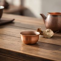 Copper Tea Cup Metalline Gongfu Tea Cup Long-Lasting for Collectors