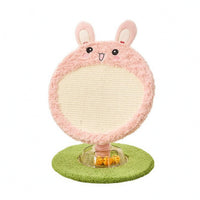 Round Cat Scratching Board Circular Base Round Cat Scratcher 2-in-1 Design Activity Center Scratcher